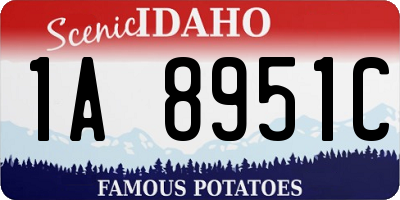 ID license plate 1A8951C