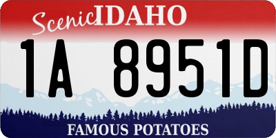 ID license plate 1A8951D