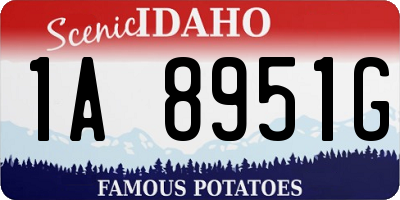 ID license plate 1A8951G