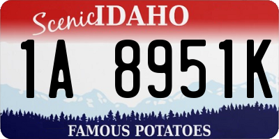 ID license plate 1A8951K