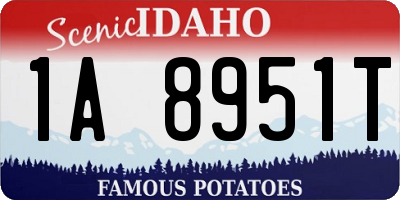 ID license plate 1A8951T