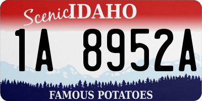 ID license plate 1A8952A