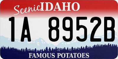 ID license plate 1A8952B