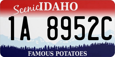 ID license plate 1A8952C