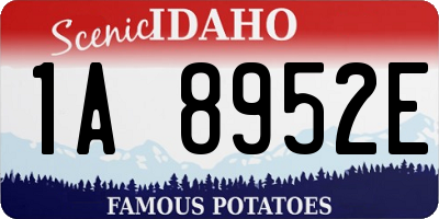 ID license plate 1A8952E
