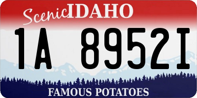 ID license plate 1A8952I