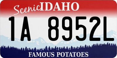 ID license plate 1A8952L