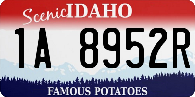 ID license plate 1A8952R