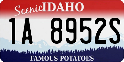 ID license plate 1A8952S