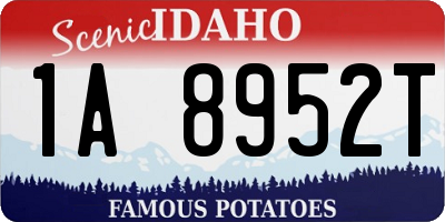 ID license plate 1A8952T