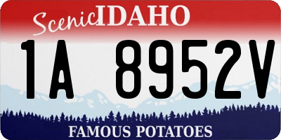 ID license plate 1A8952V