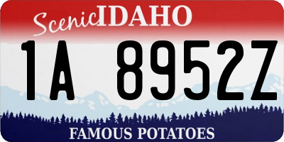 ID license plate 1A8952Z