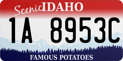 ID license plate 1A8953C