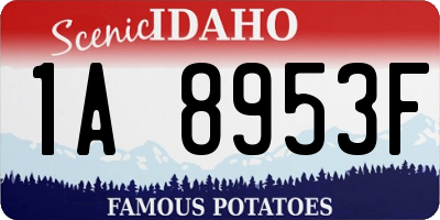 ID license plate 1A8953F