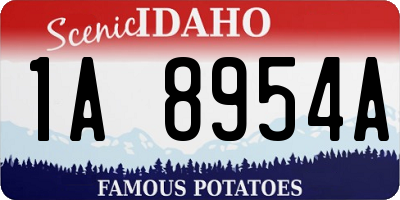 ID license plate 1A8954A