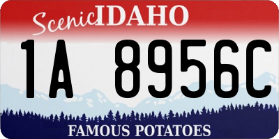 ID license plate 1A8956C