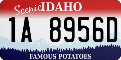 ID license plate 1A8956D