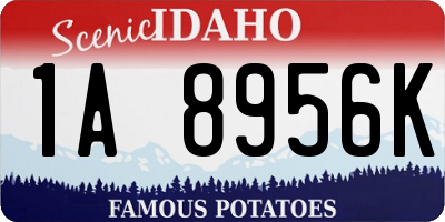 ID license plate 1A8956K