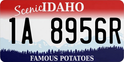 ID license plate 1A8956R