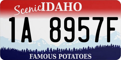 ID license plate 1A8957F
