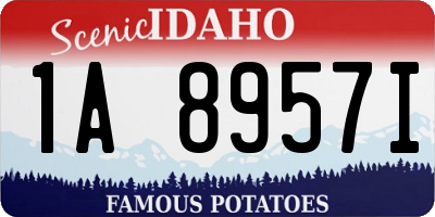 ID license plate 1A8957I