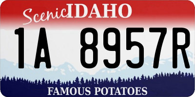 ID license plate 1A8957R
