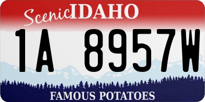 ID license plate 1A8957W