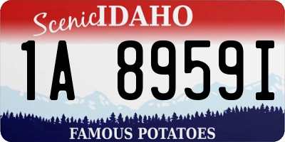 ID license plate 1A8959I
