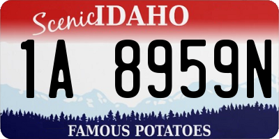 ID license plate 1A8959N