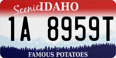 ID license plate 1A8959T