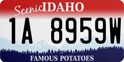 ID license plate 1A8959W