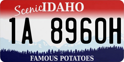 ID license plate 1A8960H