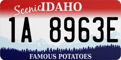 ID license plate 1A8963E