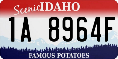 ID license plate 1A8964F