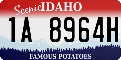 ID license plate 1A8964H