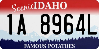 ID license plate 1A8964L