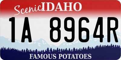 ID license plate 1A8964R