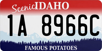 ID license plate 1A8966C