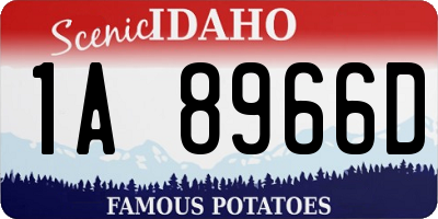 ID license plate 1A8966D