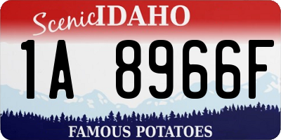 ID license plate 1A8966F
