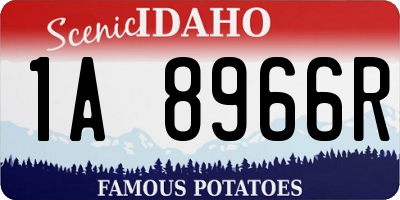 ID license plate 1A8966R