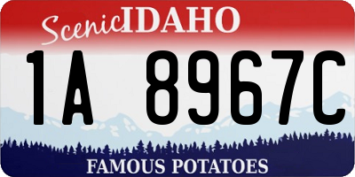 ID license plate 1A8967C