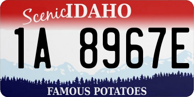 ID license plate 1A8967E