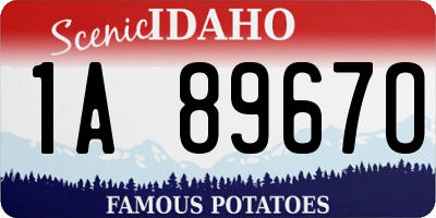 ID license plate 1A8967O
