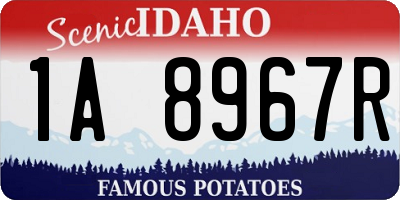ID license plate 1A8967R