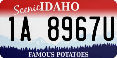 ID license plate 1A8967U