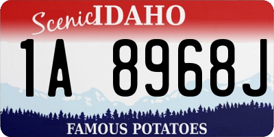 ID license plate 1A8968J
