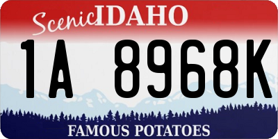ID license plate 1A8968K