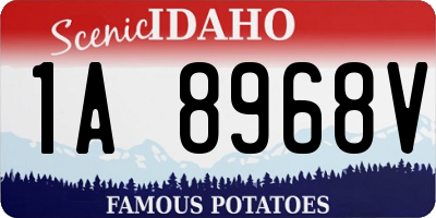 ID license plate 1A8968V