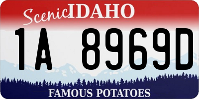 ID license plate 1A8969D